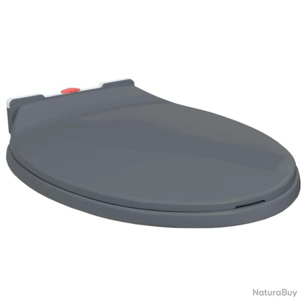 Si�ge de toilette � fermeture en douceur Gris Ovale