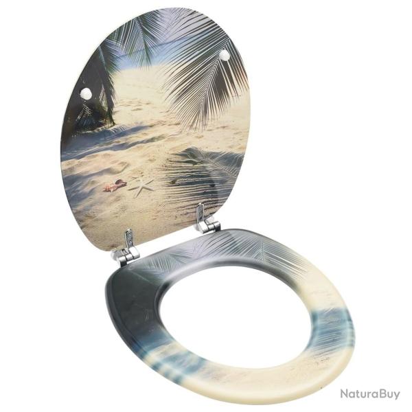 Si�ge de toilette avec couvercle MDF Design de plage