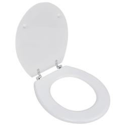Si&egrave;ge de toilette avec Couvercle MDF Design simple Blanc alsavelo