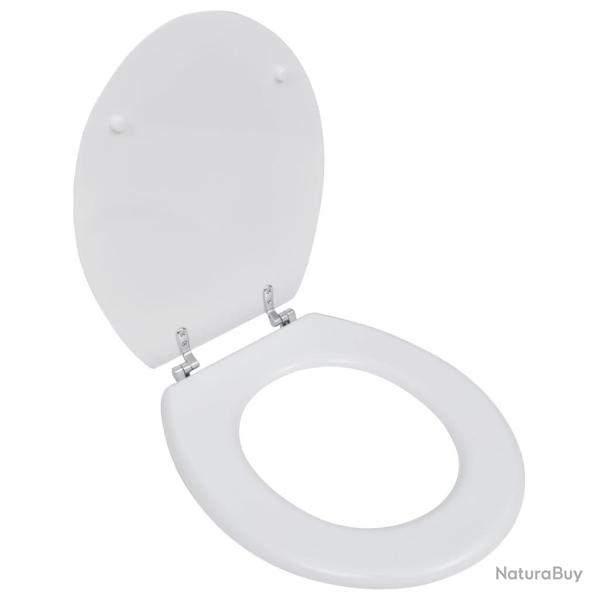 Si�ge de toilette avec Couvercle MDF Design simple Blanc alsavelo