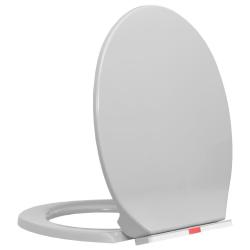 Si&egrave;ge de toilette &agrave; fermeture en douceur Gris clair Ovale
