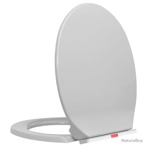 Si�ge de toilette � fermeture en douceur Gris clair Ovale