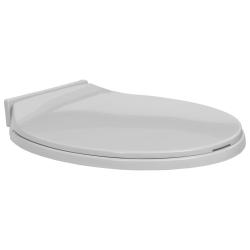 Si&egrave;ge de toilette &agrave; fermeture en douceur Gris clair Ovale