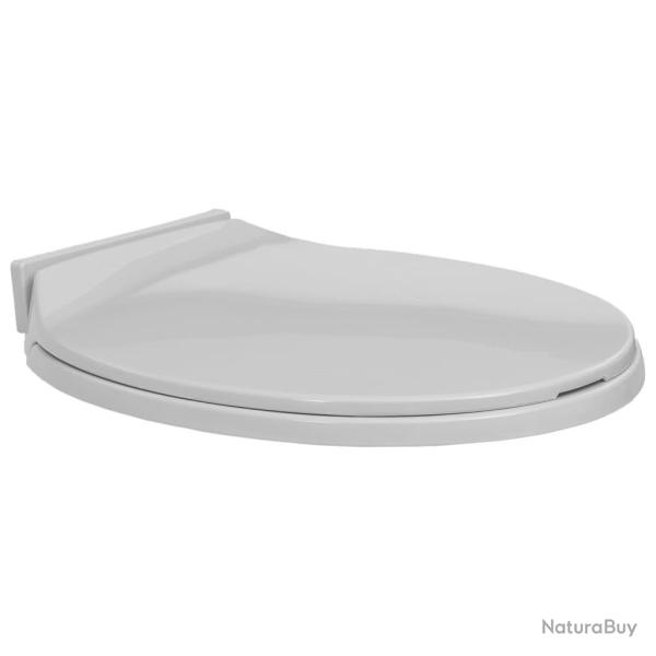 Si�ge de toilette � fermeture en douceur Gris clair Ovale alsavelo