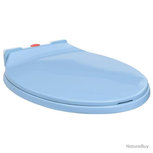 Si�ge de toilette � fermeture en douceur Bleu Ovale