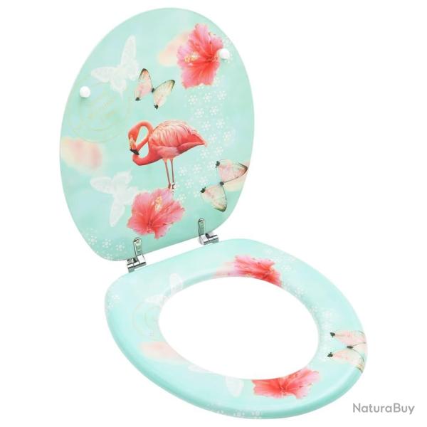 Si�ge de toilette avec couvercle MDF Design de flamant