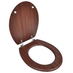 Si&egrave;ge de toilette avec Couvercle MDF Design simple Marron