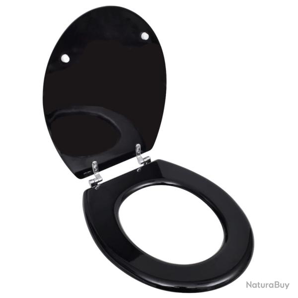 Si�ge de toilette avec Couvercle MDF Design simple Noir
