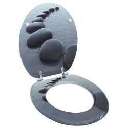 Si&egrave;ge de toilette avec Couvercle MDF Pierres