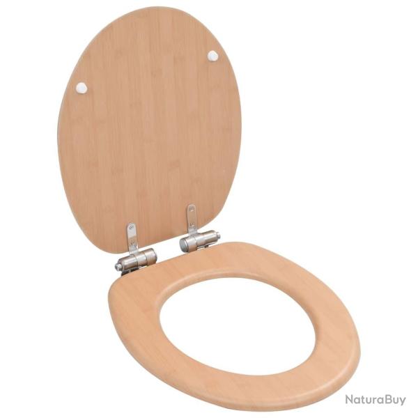 Si�ge de toilette MDF Couvercle � fermeture en douceur Bambou alsavelo