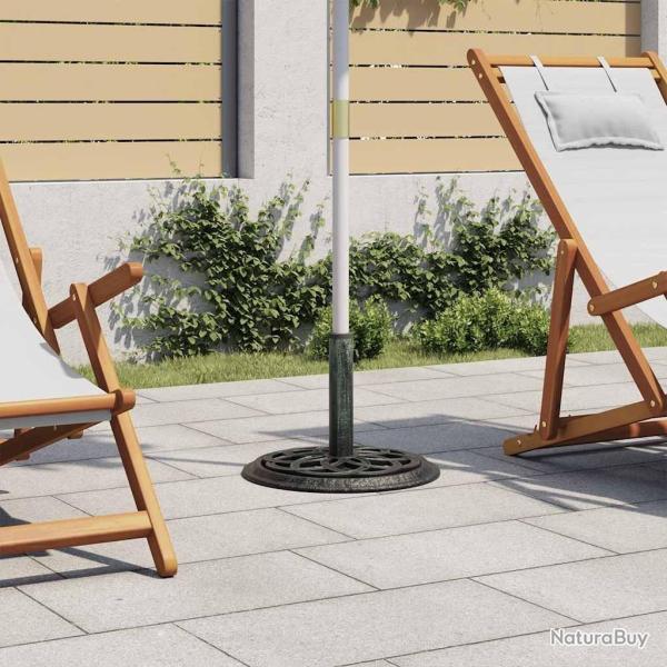 Socle de parasol Vert 44x44x31 cm Fonte