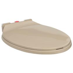 Si&egrave;ge de toilette &agrave; fermeture en douceur Beige Ovale