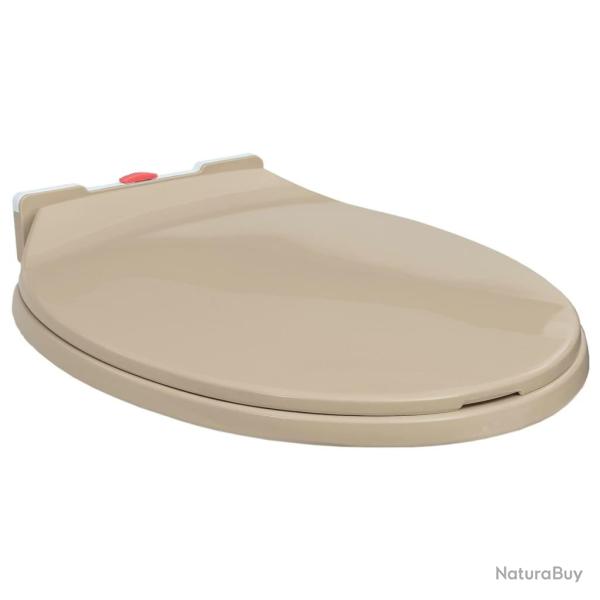 Si�ge de toilette � fermeture en douceur Beige Ovale