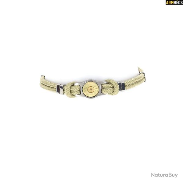 ELDEN PARIS BRACELET DOUILLE ET CORDON BANG BANG CAL. 357 MAGNUM COULEUR TAUPE 20 cm