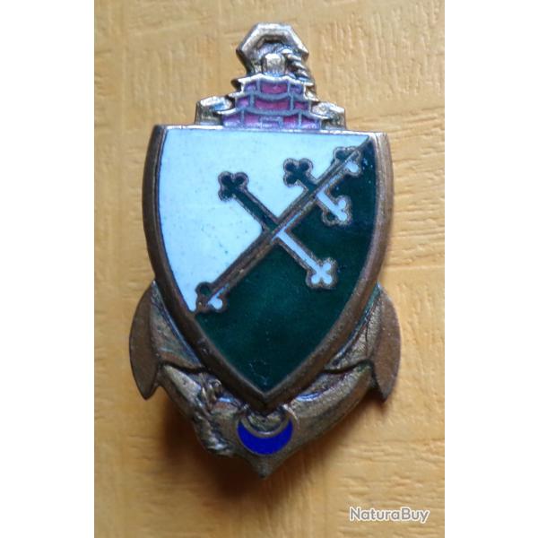 71� Compagnie Auto de Quartier G�n�ral, E.O, bol�ro lisse ,ancre dor�e broch�e d'un �cu taill� blanc