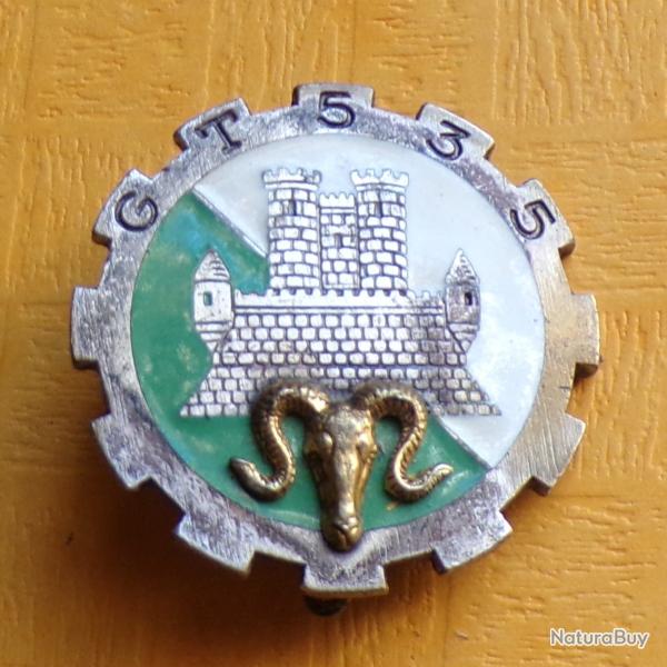 535� Groupe de Transport, �mail, dos guilloch�, 1 bol�ro oblong , roue dent�e � fond taill� vert bla