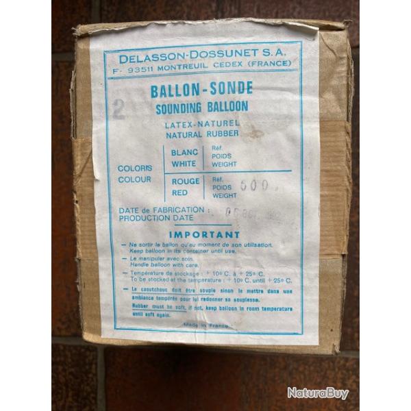ballon sonde arm�e fran�aise latex rouge 1992