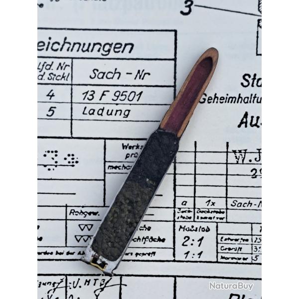 7,92 Mauser P.33  balle bois pdidactique