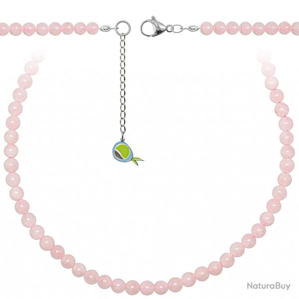 Collier en quartz rose - Perles rondes 6 mm - 50 cm