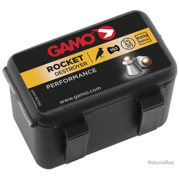 Plomb GAMO Rocket Destroyer Calibre 5,5 mm (Boite de 150 plombs)