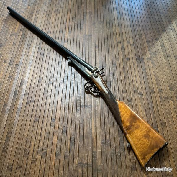 BEAU FUSIL A BROCHE DE LUXE PLATINES GRAV�ES ET SIGN�E CANON ACIER DECARBUR�