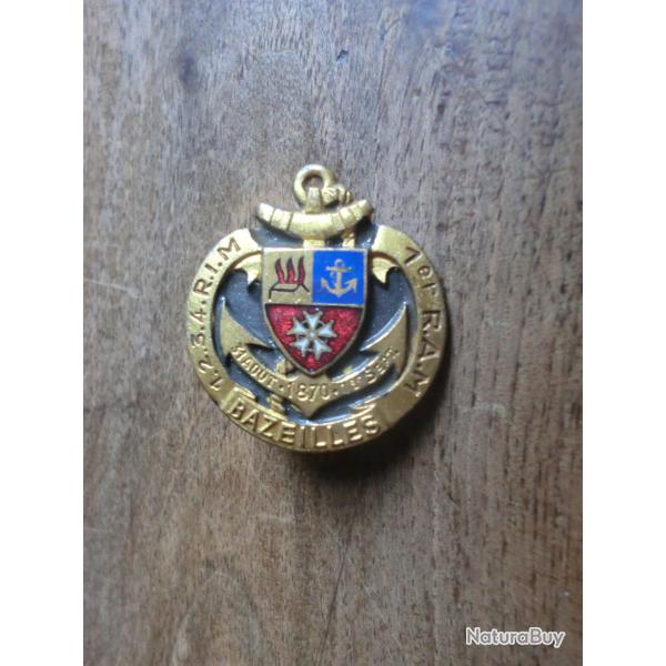 insigne amicale bazeille 1.2.3.4 R.I.M / arthus bertrand paris