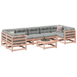 Salon de jardin 8 pcs bois massif sapin de douglas alsavelo