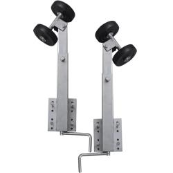 Support &agrave; double rouleau pour remorque de bateau 2 pcs 59-84 cm