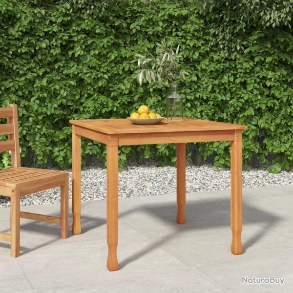 Table � d�ner de jardin 85x85x75 cm Bois massif de teck alsavelo