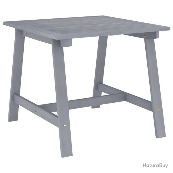 Table  dner de jardin Gris 88x88x74 cm Bois d'acacia massif alsavelo