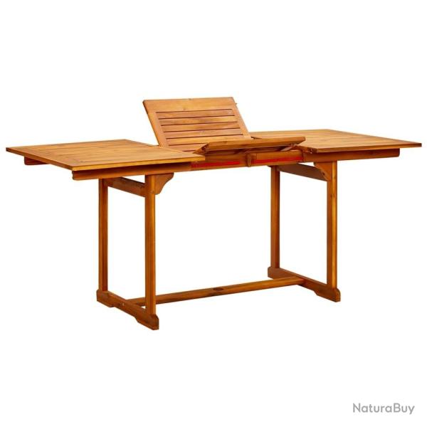 Table  dner de jardin (120-170)x80x75 cm Bois d'acacia massif alsavelo