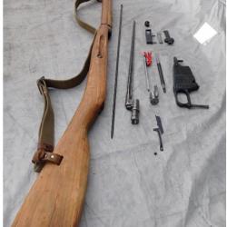 Mosin nagant 91/30 : Ensemble bois, crosse, pi&egrave;ces d&eacute;tach&eacute;es et baionnette