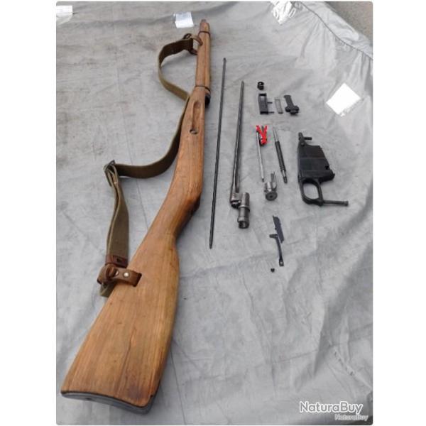 Mosin nagant 91/30 : Ensemble bois, crosse, pi�ces d�tach�es et baionnette