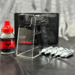 PACK PR&Ecirc;T A TIRER PISTOLET WALTHER PDP COMPACT 4 CO2 CAL BB's BLOWBACK OR COMBO