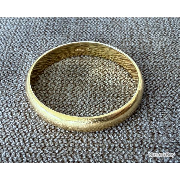 Tr�s tr�s grand anneau or jaune massif 18 carats - alliance - taille 76 / 78