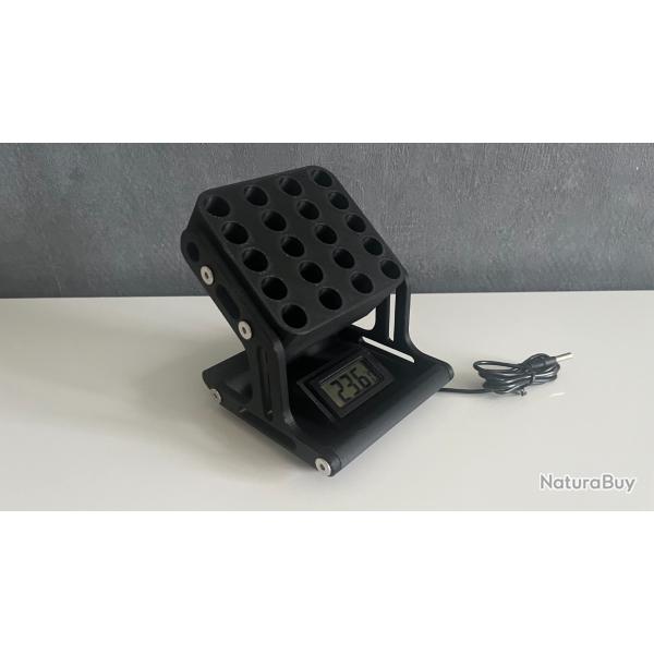 Pr�sentoir pour 338 Lapua Magnum avec sonde de temp�rature couleur noir