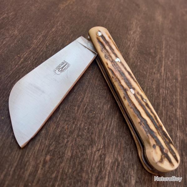 Grand Couteau DONJON V�RITABLE CUILL�RE BROSSARD Manche en BOIS DE CERF