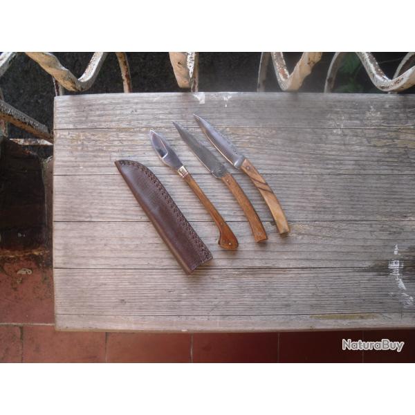 trois petits couteaux .deux de forgeron Fran�ais