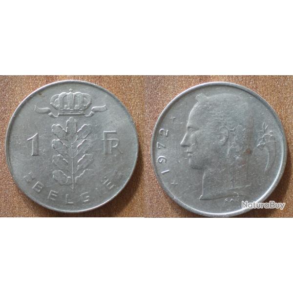 Belgique 1 Franc 1972 Piece Francs