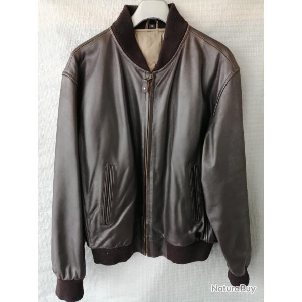 Blouson cuir pilote Dassault Aviation tr�s bon �tat