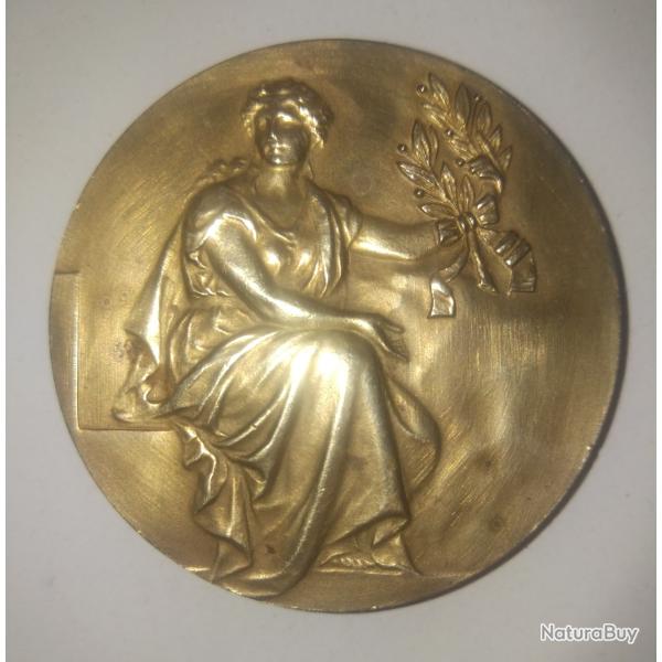 M�daillon en bronze - laur�at �crivain pour enfants. 1975. �cole normale Mons.