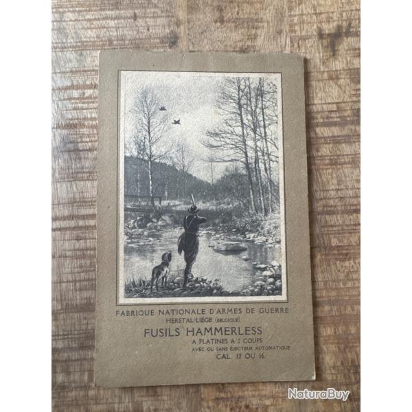 Catalogue Browning, FN Herstal pour fusil Hammerless  platines