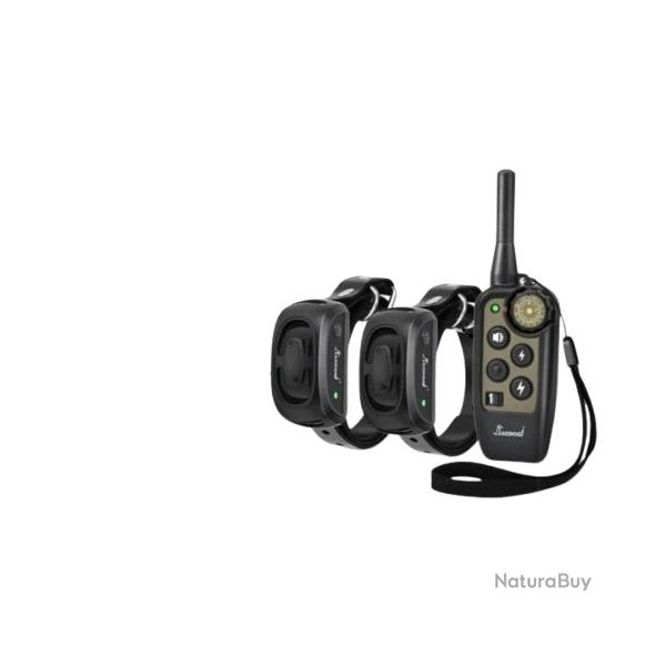 2 Colliers de Dressage pour Chien Rechargeable �tanche Toutes les Tailles 800m Noir