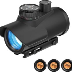 Viseur Point Rouge 1x30 Tactique 11 Niveaux Rail 11 mm / 20 mm Picatinny Weaver Chasse Tir Airsoft