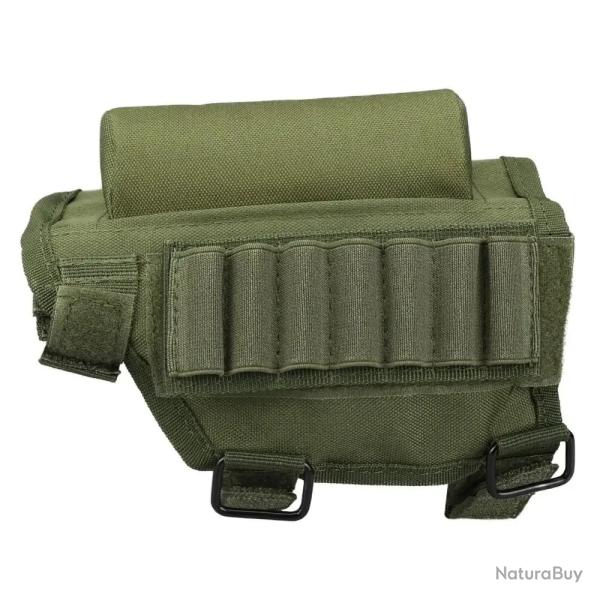 Busc Pochette de Repos de Joue de Fusil Tactique Cartouchi�re 7 Munitions Vert