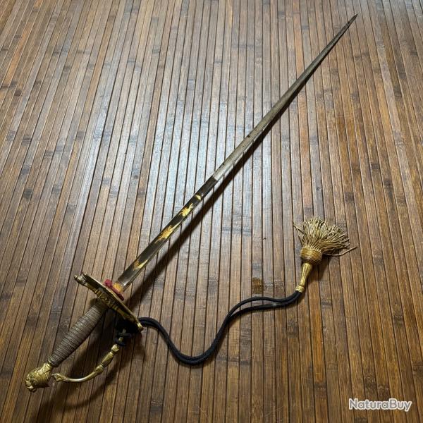 RARE �P�E D'OFFICIER D'�TAT-MAJOR MOD�LE 1er VEND�MIAIRE An XII 1803 PREMIER EMPIRE FRANCE