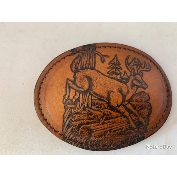 boucle ceinture cuir veritable vintage made in usa