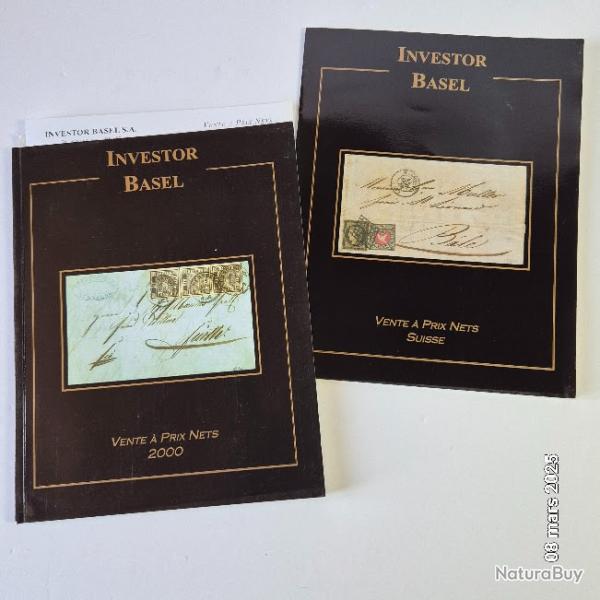 Lot de 2 catalogues de vente � prix net , Suisse, 2000, Philat�lie, marcophilie