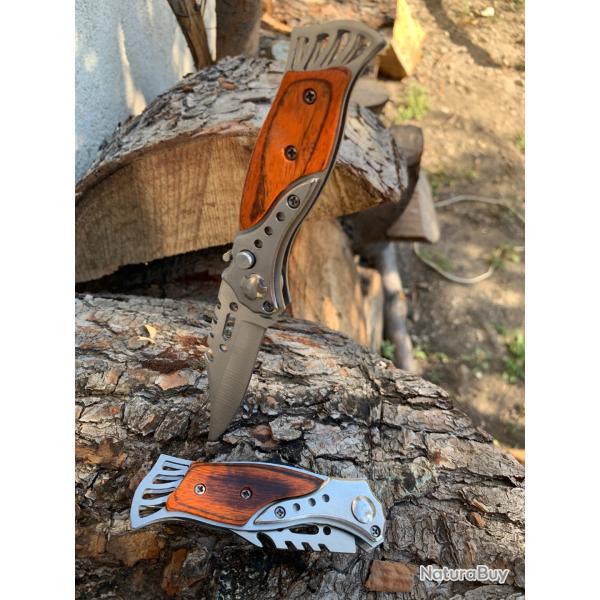 Couteau Pliant de Poche manche bois