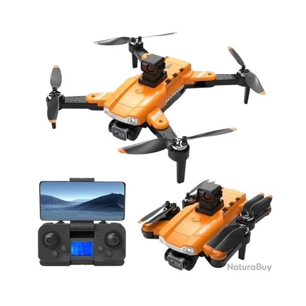 Drone GPS/GLONASS 8K professional double Cam�ra EIS FPV 2KM WIFI 5G Orange